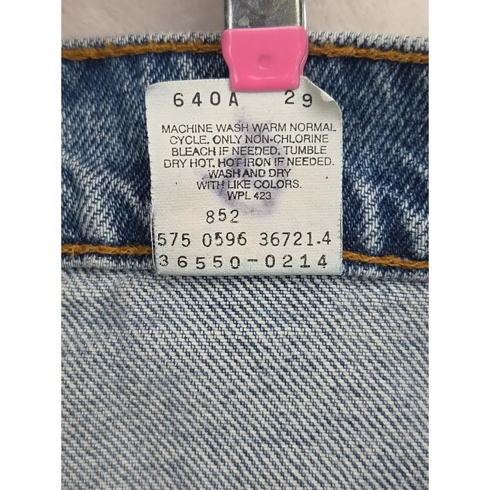 90s Orange Tab‎ Levi's 550 USA Made Men's Denim Jean Shorts Vintage Relaxed 34
